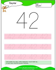 okul öncesi 1 sayısı çizgi çalışması